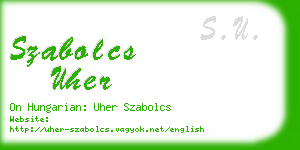 szabolcs uher business card